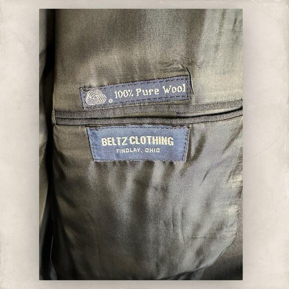 Burberry London Mens Blazer Jacket 2 Button 100% Wool Charcoal Gray Size 48 R - Picture 6 of 8